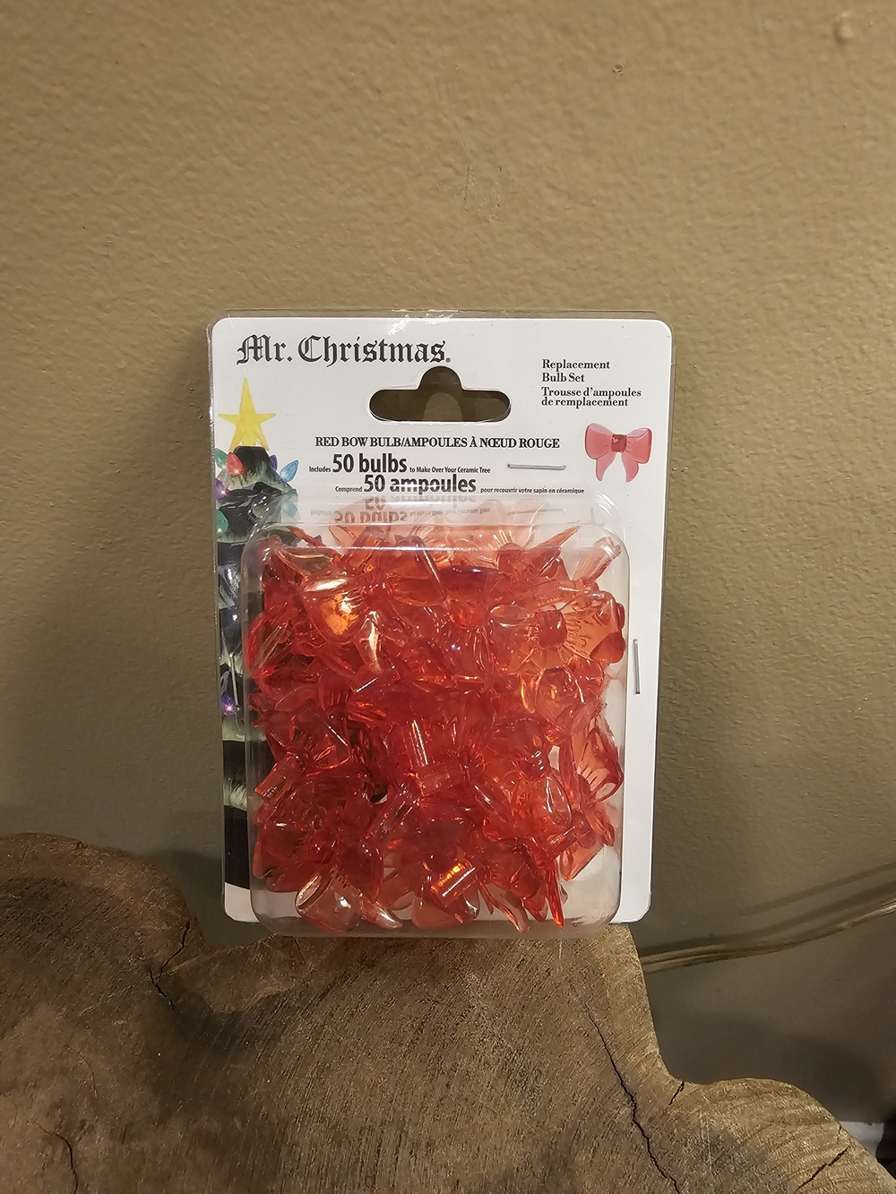 Mr. Christmas Red Bow Replacement Holiday Light Bulbs - 50 Count